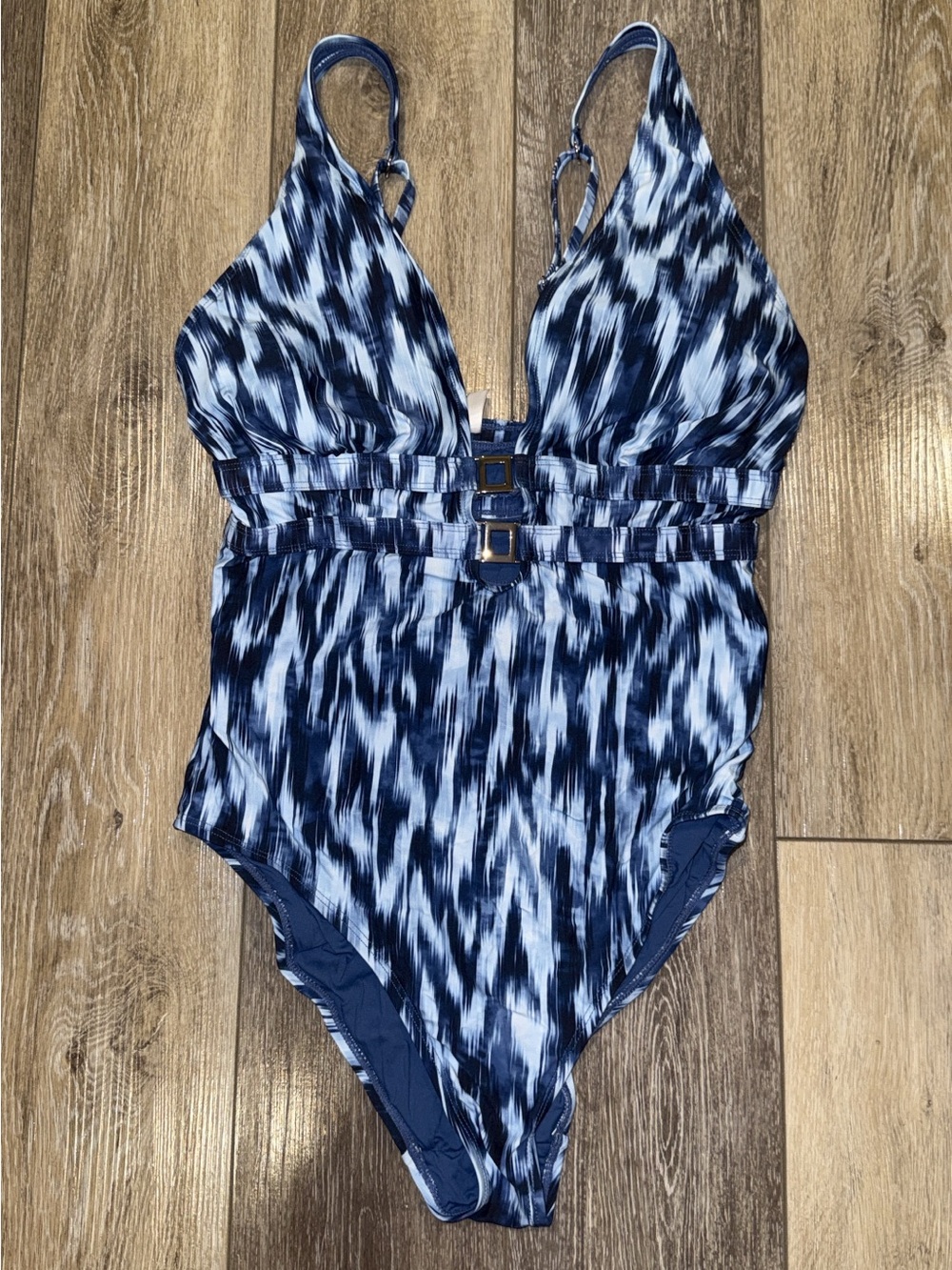 Blue Ikat One-Piece Swimsuit